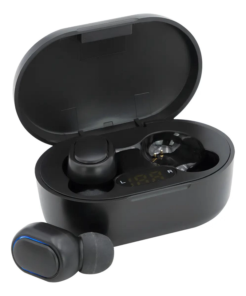 AUDIFONOS TRUE WIRELESS CON DISPLAY DIGITAL NEGRO - 1