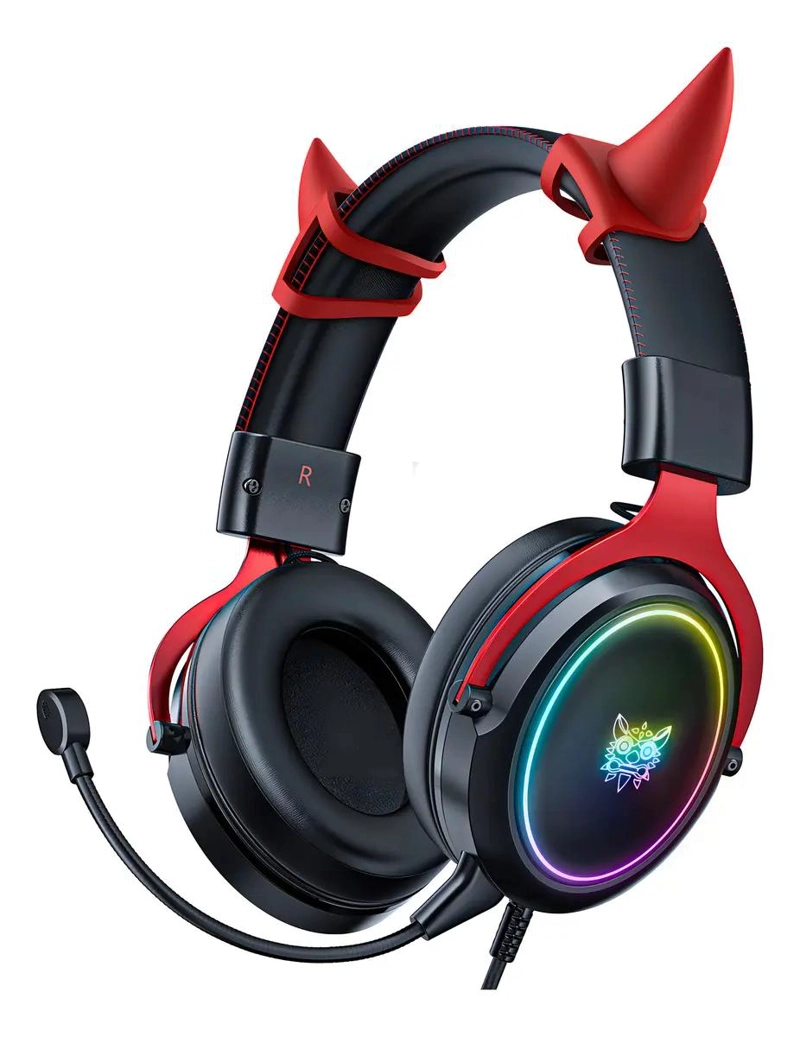 AURICULAR GAMER CON MICROFONO DESMONTABLE NEGRO - 1