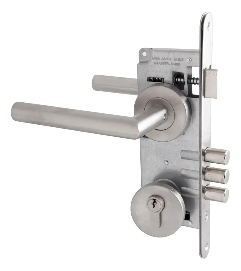 CERRADURA EMBUTIDA PARA OFICINA Y DORMITORIO B40 GRIS - 1