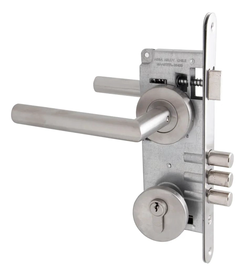 CERRADURA EMBUTIDA PARA OFICINA Y DORMITORIO B40 GRIS - 3