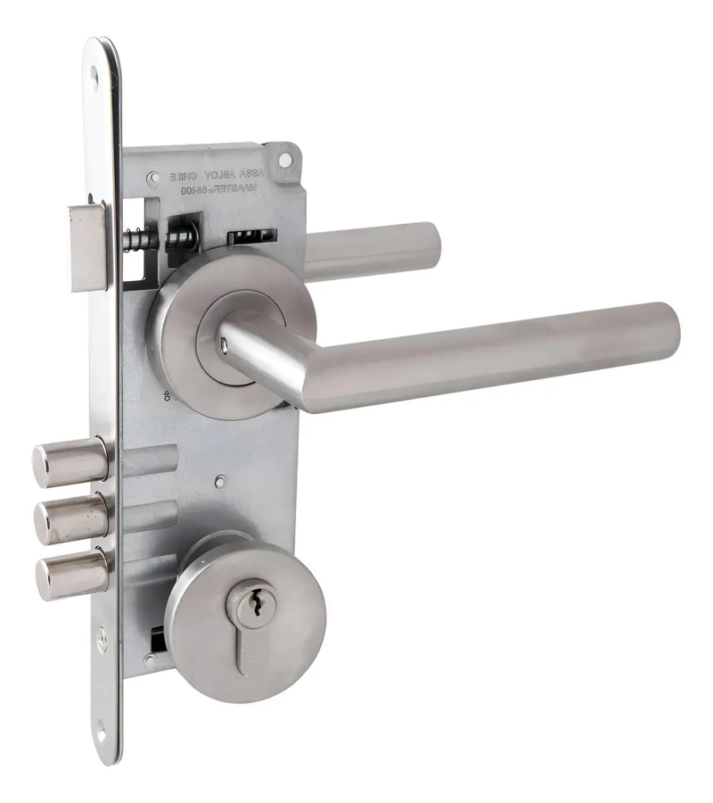 CERRADURA EMBUTIDA PARA OFICINA Y DORMITORIO B40 GRIS - 4