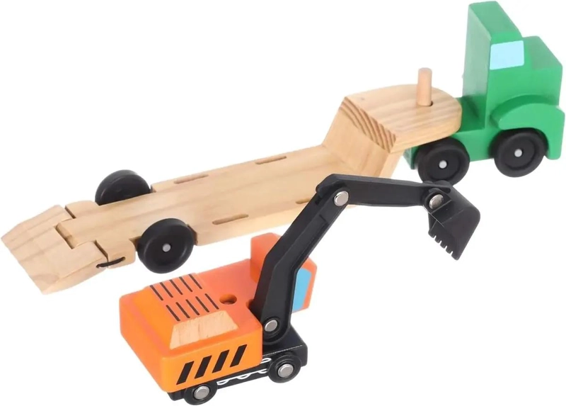 CAMION EXCAVADORA DE MADERA DIDACTICO PARA NIÑOS - 2