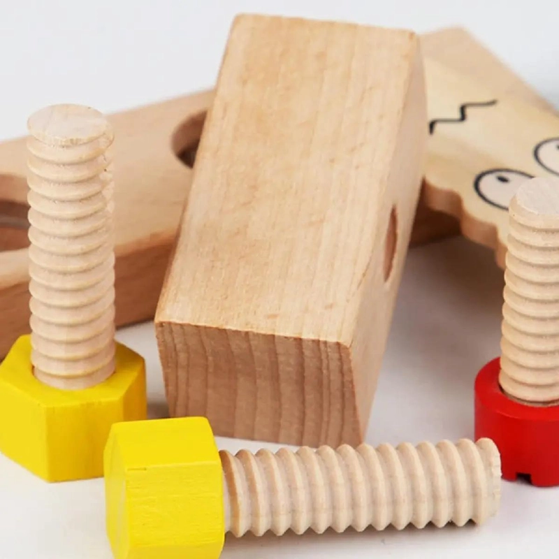 CINTURON DE HERRAMIENTAS DE MADERA PARA NIÑOS - 5