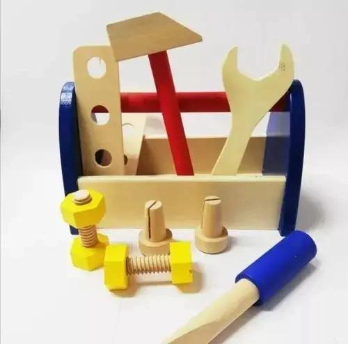 JUEGO DIDACTICO DE MADERA CAJA DE HERRAMIENTAS PARA NIÑOS - 4