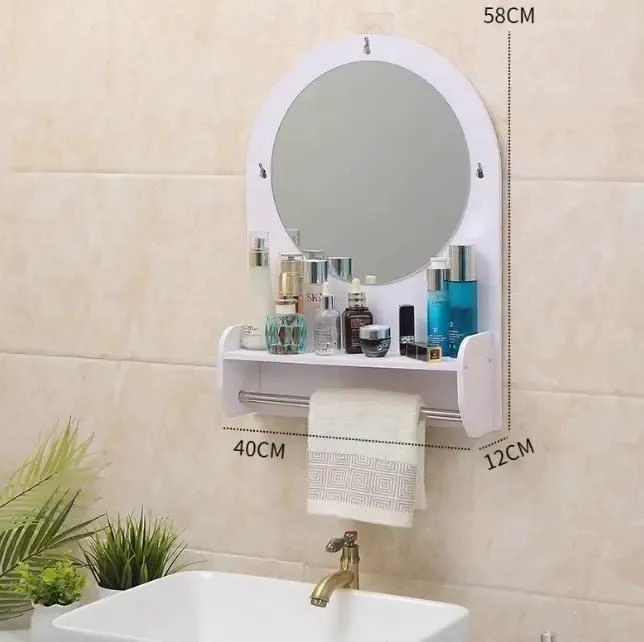 ESTANTE REPISA PARA BAÑO CON ESPEJO INTEGRADO - 2
