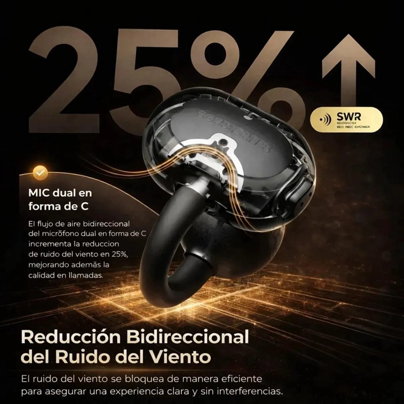 AURICULARES INALAMBRICOS CON CANCELACION DE RUIDO POPCLIP - 5