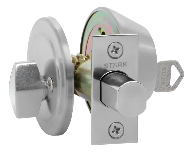 CERROJO DE SEGURIDAD CON CILINDRO EXTERIOR E INTERIOR AC. - 1