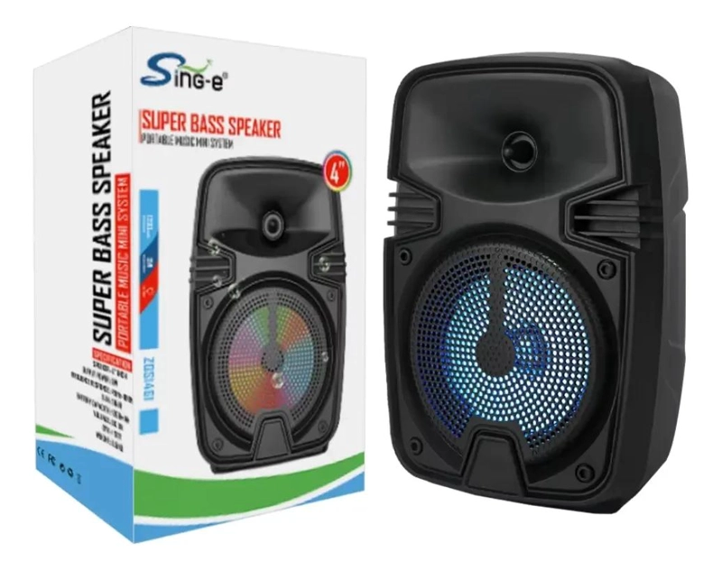 PARLANTE INALAMBRICO PORTATIL BLUETOOTH CON LUZ LED - 2