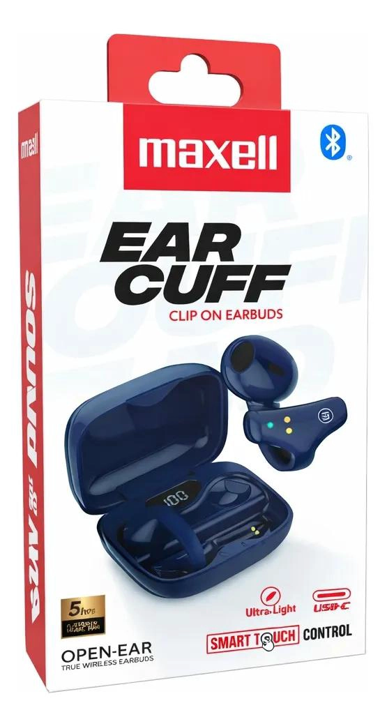 AUDIFONOS BLUETOOTH EAR CUFF CLIP ON OPEN-EAR AZUL - 4