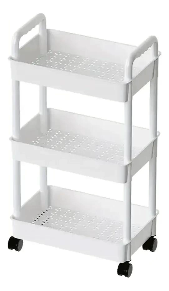 CARRO ORGANIZADOR 3 NIVELES CON RUEDAS BLANCO - 2