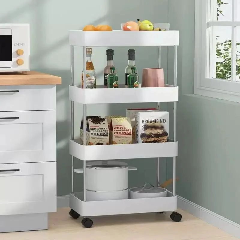 ORGANIZADOR PLASTICO MULTIUSOS CON RUEDAS Y 4 NIVELES - 3