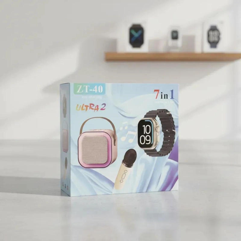 PARLANTE BLUETOOTH CON MICROFONO Y SMARTWATCH 7 EN 1 - 2