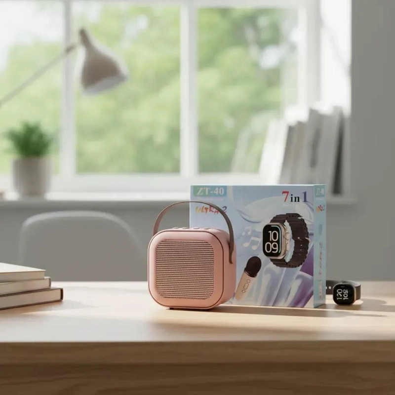 PARLANTE BLUETOOTH CON MICROFONO Y SMARTWATCH 7 EN 1 - 4