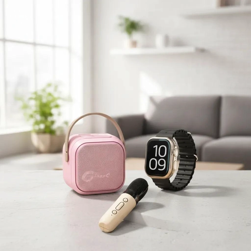 PARLANTE BLUETOOTH CON MICROFONO Y SMARTWATCH 7 EN 1 - 5