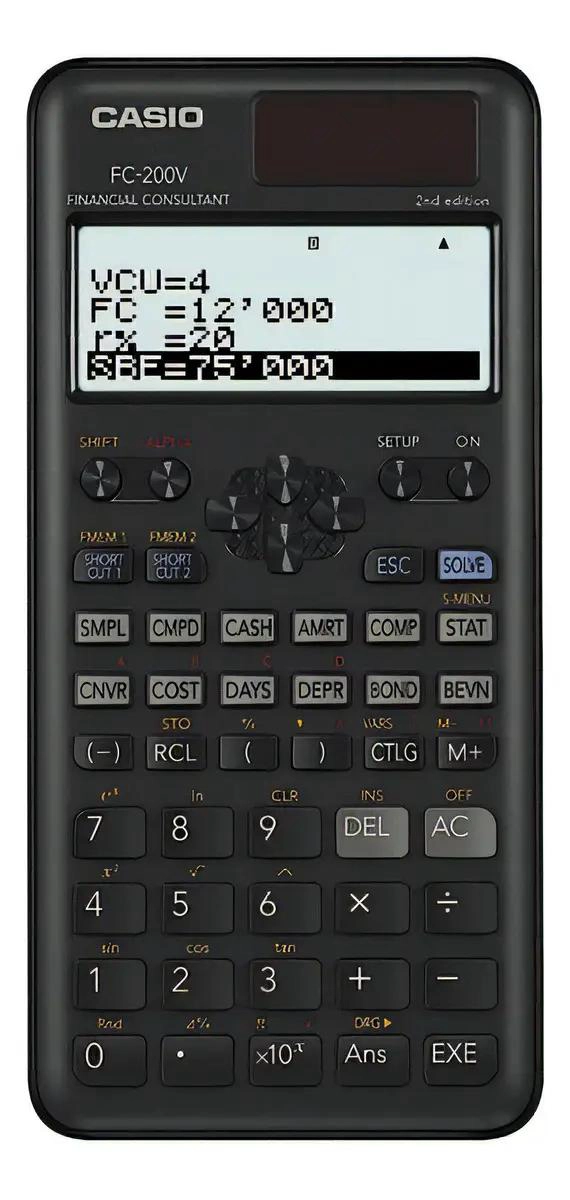 CALCULADORA FINANCIERA CASIO FC-200V 2DA EDICION - 1