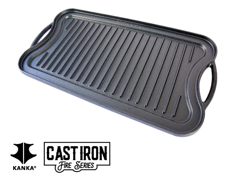 PLANCHA CHURRASQUERA 2 EN 1 DE HIERRO FUNDIDO 50 CM - 1
