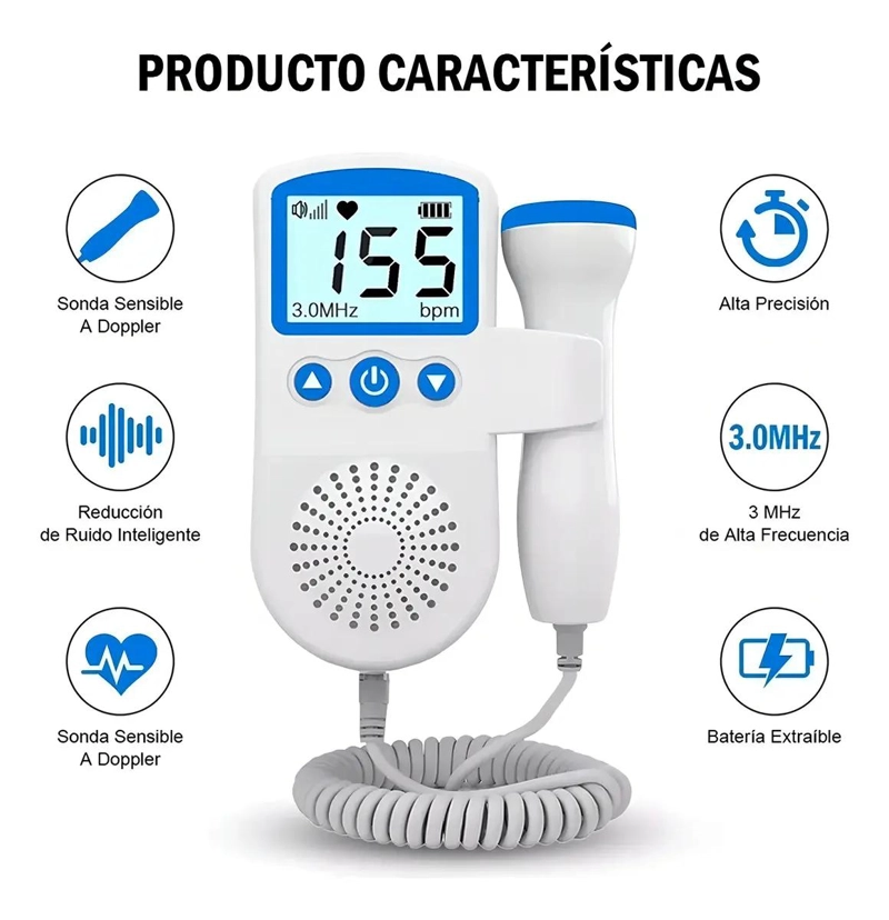 MONITOR FETAL PORTATIL PARA CARDIACO DE BEBE - 5