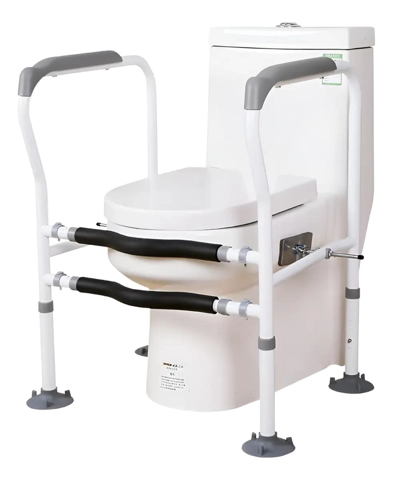 MARCO DE SEGURIDAD PARA INODORO GRIS ACERO CARBONO 55CM - 1