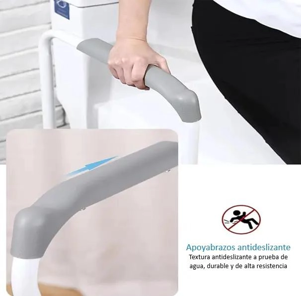 MARCO DE SEGURIDAD PARA INODORO GRIS ACERO CARBONO 55CM - 5