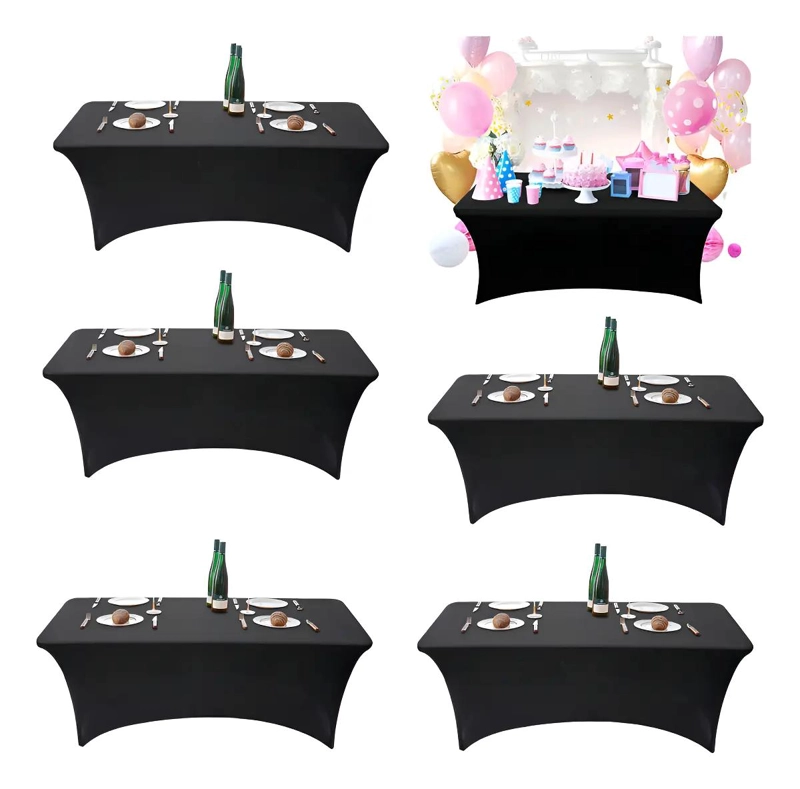 PACK 6 FUNDAS DE MANTEL SPANDEX PARA MESA 183X76X76 CM - 1