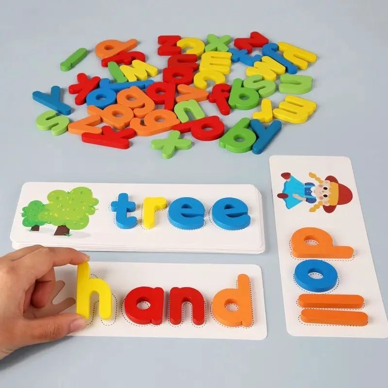 SET DE ENCAJE DE MADERA PARA APRENDER ORTOGRAFIA EN INGLE - 1