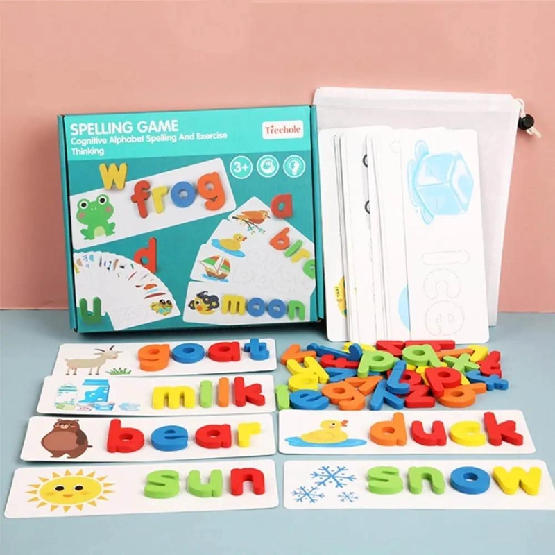 SET DE ENCAJE DE MADERA PARA APRENDER ORTOGRAFIA EN INGLE - 2