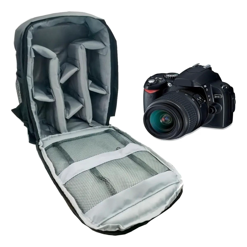 MOCHILA PARA CAMARA RE FLEX CON COMPARTIMENTOS PARA LENTES - 3