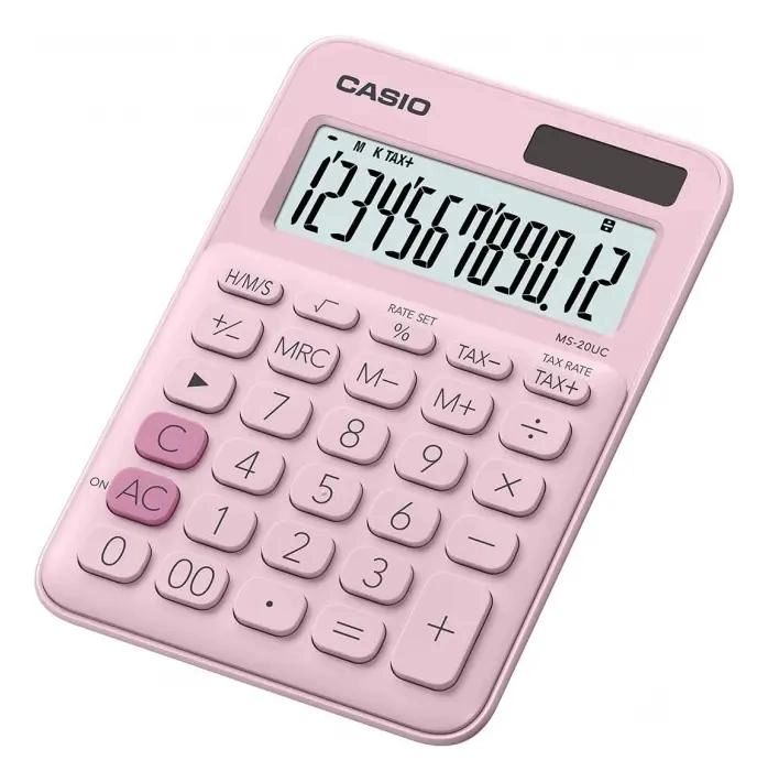 CALCULADORA DE ESCRITORIO 12 DIGITOS COLOR ROSA - 2