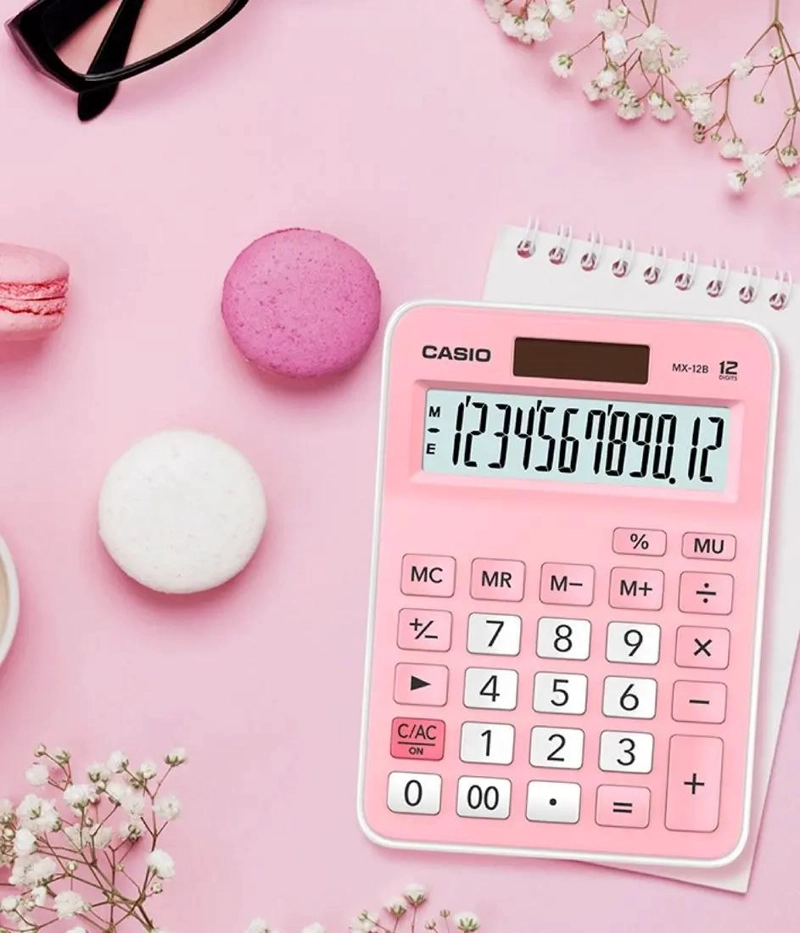 CALCULADORA DE ESCRITORIO 12 DIGITOS COLOR ROSA - 3