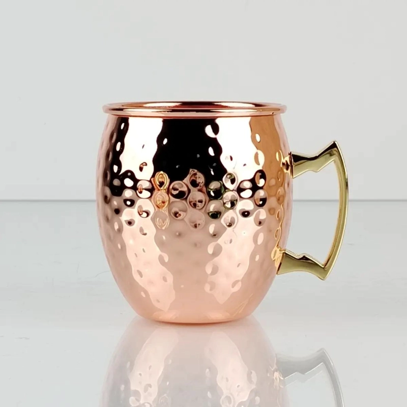 SET DE 6 VASOS DE ACERO INOXIDABLE CON ACABADO COBRE PARA COCTELES 60ML - 5