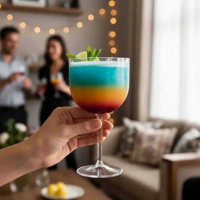 SET 15 COPAS REUTILIZABLES 450CC PARA VINO Y COCTELES - 1