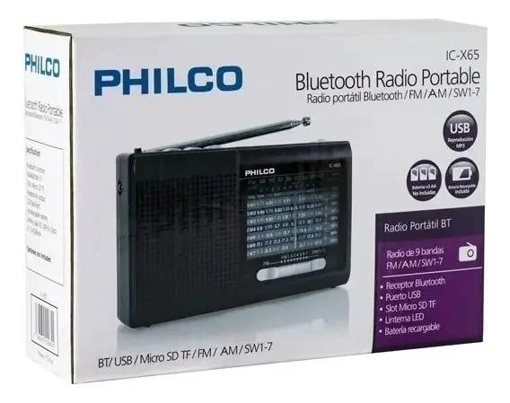RADIO PORTATIL MULTIBANDAS CON USB COLOR NEGRO - 4