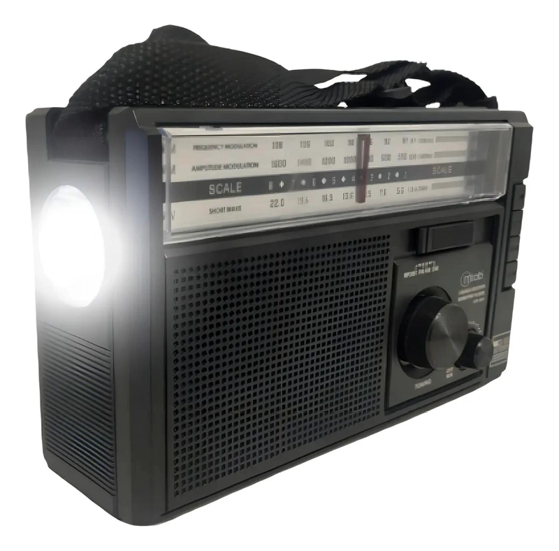 RADIO RETRO RECARGABLE BLUETOOTH SOLAR NEGRO - 2