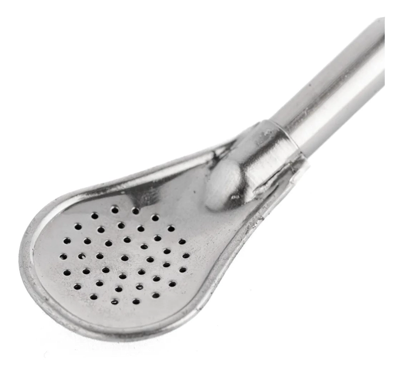 BOMBILLA PICO LORO ACERO CON PICO DORADO PARA MATE - 2