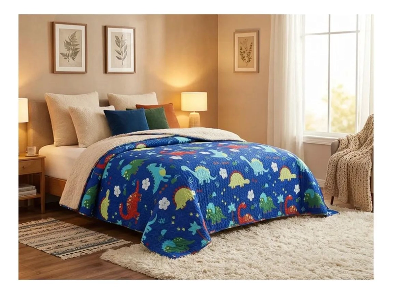 CUBRECAMA SHERPA 1.5 PLAZAS CON FUNDA DE ALMOHADA - 1