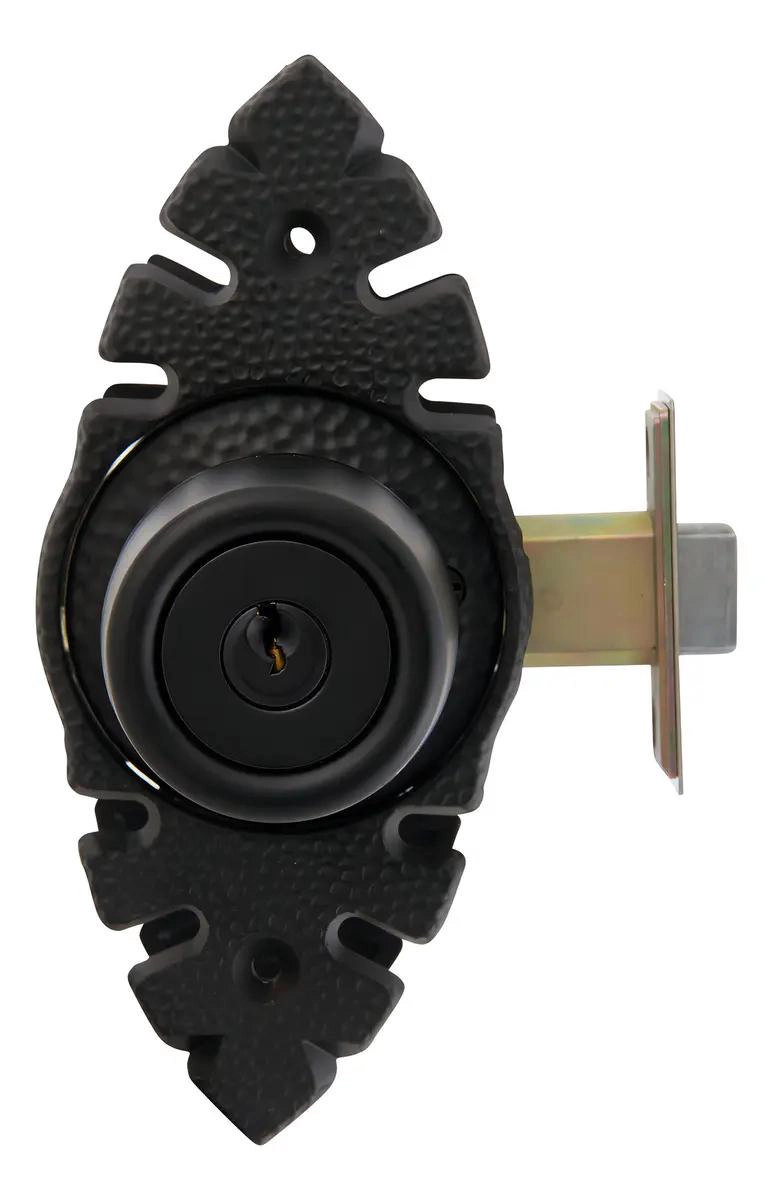 CERRADURA TUBULAR RUSTICA PARA OFICINA Y DORMITORIO NEGRA - 2