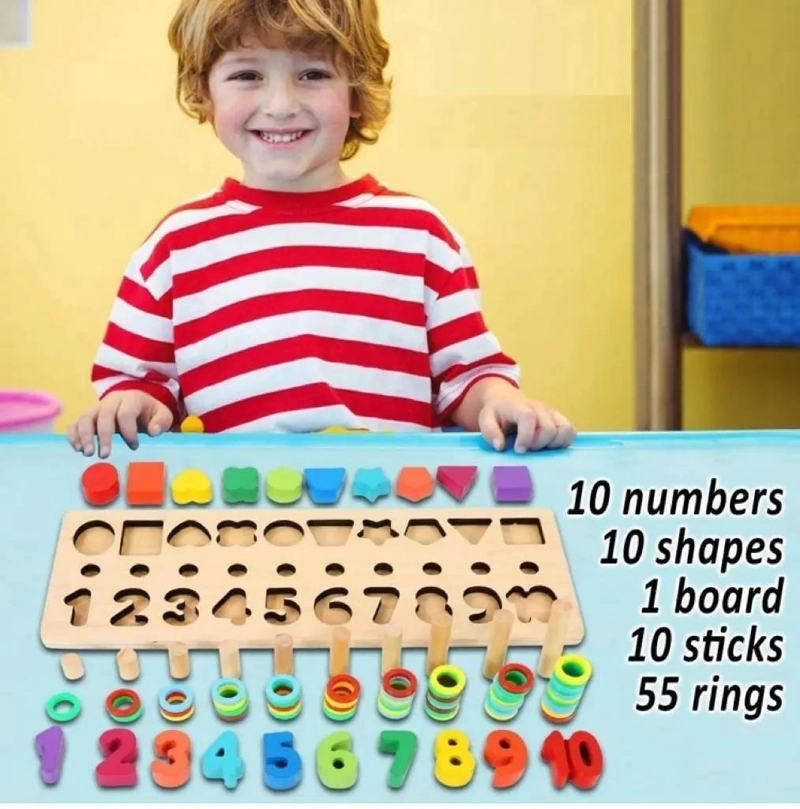 ABACO DE MADERA PARA APRENDER NUMEROS Y MATEMATICAS - 5