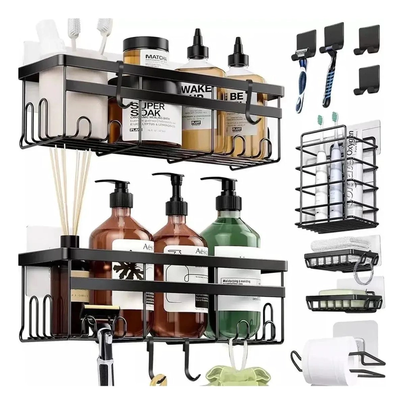 SET ORGANIZADORES ESQUINEROS PARA DUCHA CON JABONERAS - 1