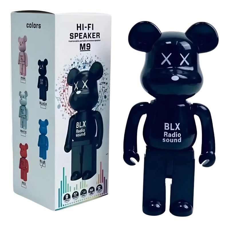 GENÉRICO PARLANTE PORTATIL CON RADIO Y DISEÑO BEARBRICK