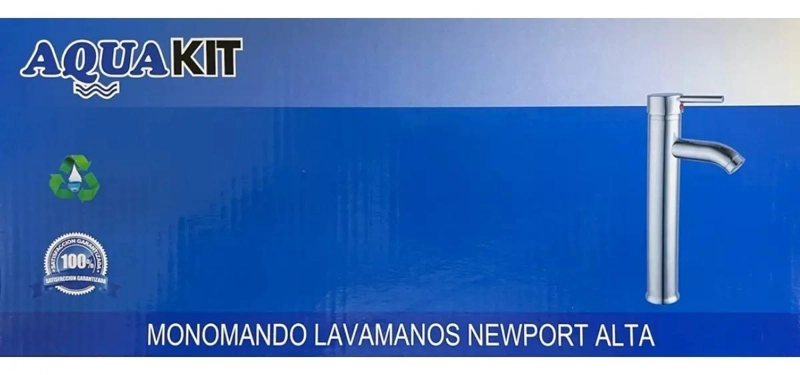 MONOCOMANDO PARA LAVAMANOS PLATEADO ALTA MESA - 4
