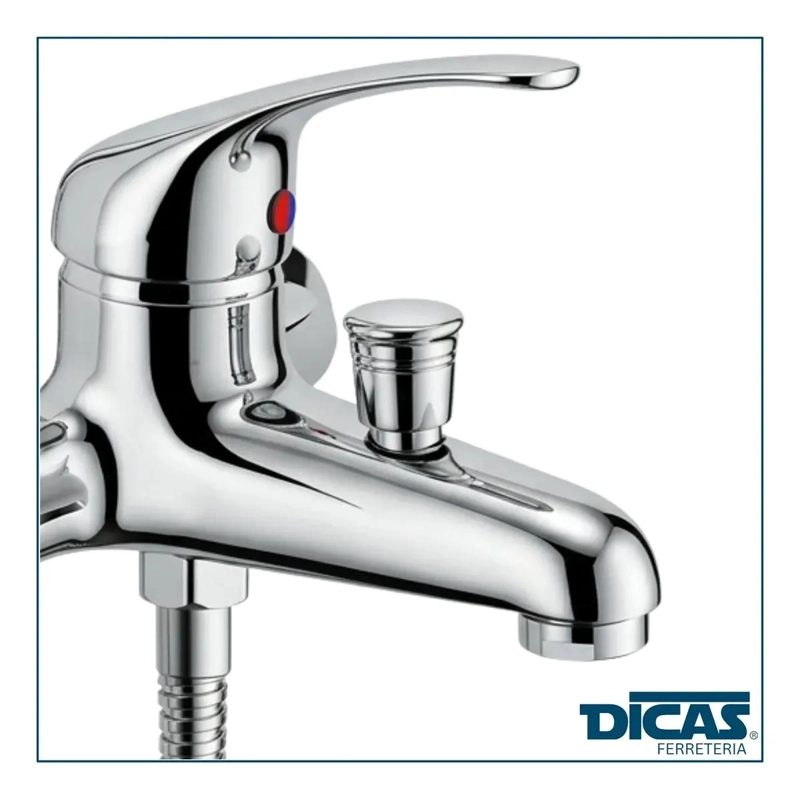 LLAVE MONOMANDO PARA TINA Y DUCHA CUERPO METALICO CROMADO - 2