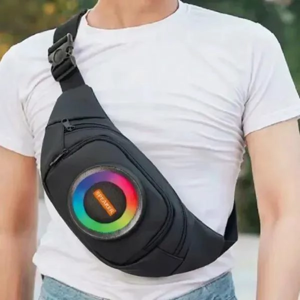 PARLANTE BLUETOOTH PORTATIL RECARGABLE CON LUZ RGB - 3