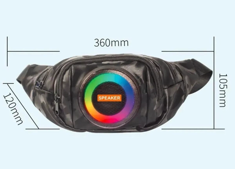PARLANTE BLUETOOTH PORTATIL RECARGABLE CON LUZ RGB - 4