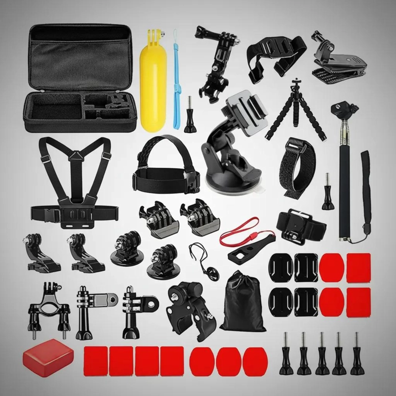 KIT 51 ACCESORIOS PARA CAMARA DEPORTIVA TIPO GOPRO - 5