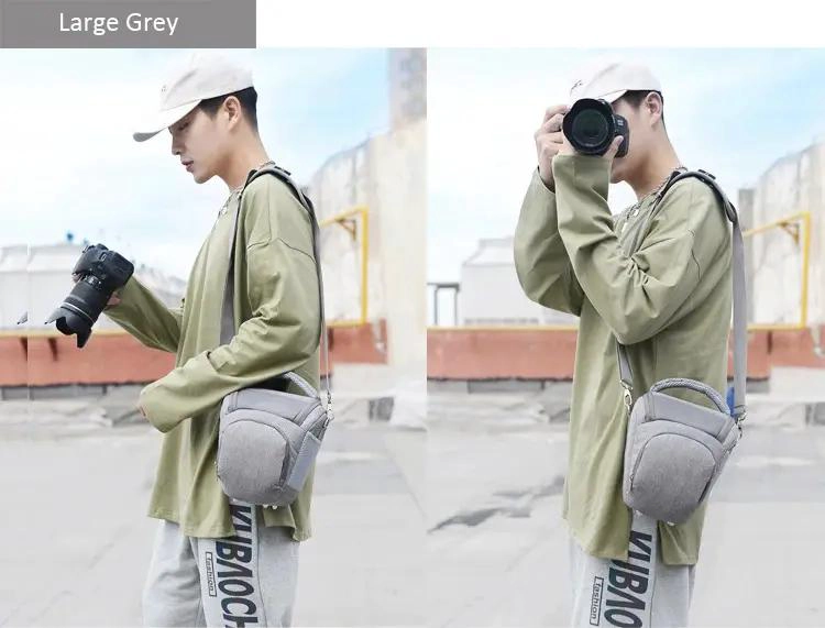 BOLSO ACOLCHADO PARA CAMARA FOTOGRAFICA REFLEX Y LENTE - 4