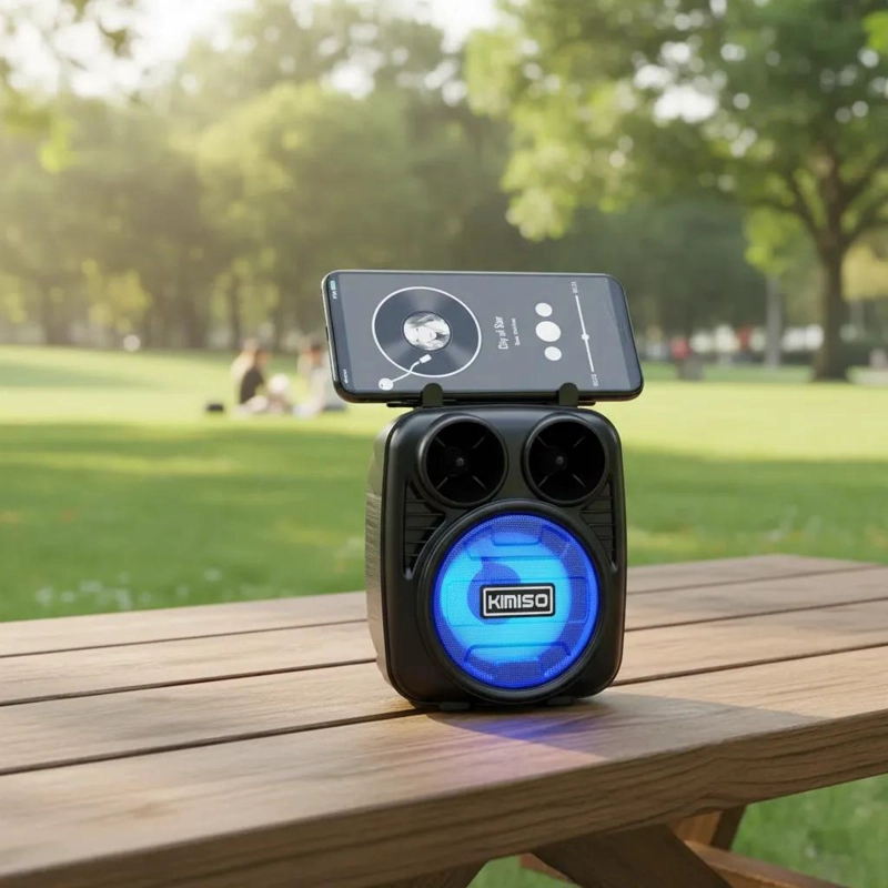 PARLANTE INALAMBRICO PORTATIL BLUETOOTH 8W CON LED - 1