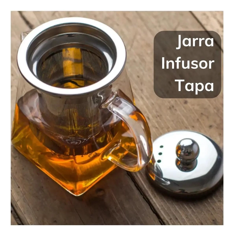 TETERA DE VIDRIO RESISTENTE CON INFUSOR DE ACERO 950 ML - 3