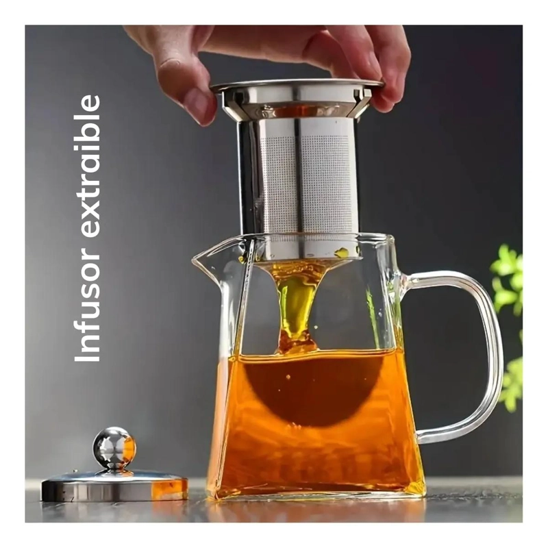 TETERA DE VIDRIO RESISTENTE CON INFUSOR DE ACERO 950 ML - 5