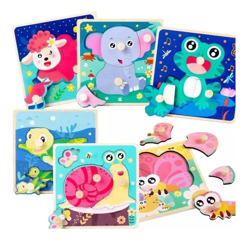 PACK JUGUETES DE MADERA MONTESSORI PARA APRENDIZAJE - 5