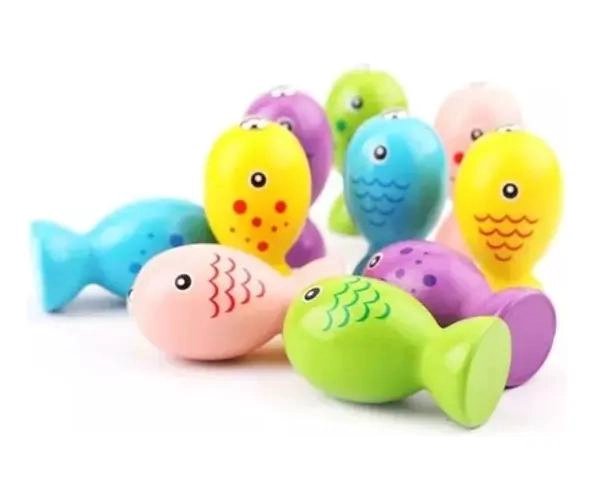 JUEGO DIDACTICO PESCA MAGNE TICA GATITOS EN MADERA - 4